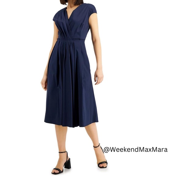Weekend Max Mara Vertice Pleated Midi Dress - Picture 5 of 5